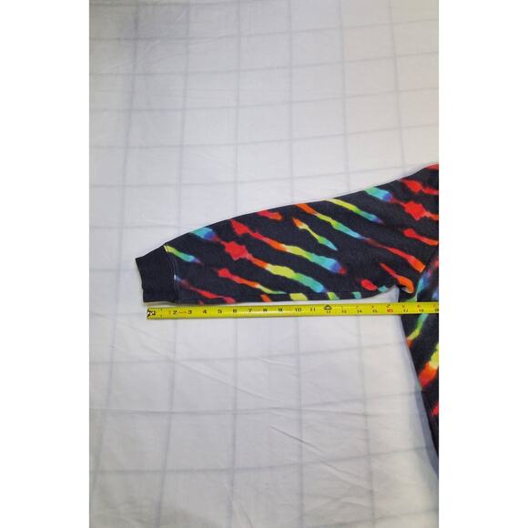 Victorias Secret Sz M PINK Sweatshirt Womens Rainbow Dye Cowl Neck Sherpa Ca13 - Picture 7 of 8